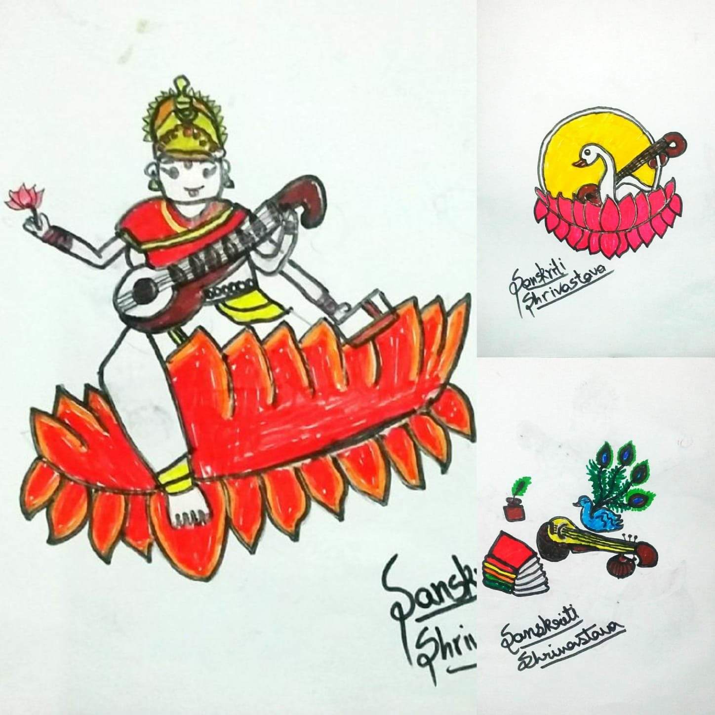 Mix Gaming - Basant panchami drawing | Vasant panchami drawing | Vasant  panchami poster | Basant panchami poster https://youtu.be/TUwGkg6hTsg |  Facebook